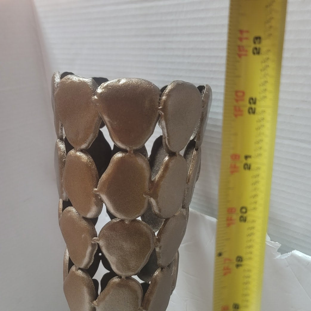 1970s Brutalist Contemporary Modern Large Scale Metal Sculptural Vase