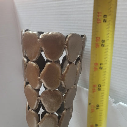 1970s Brutalist Contemporary Modern Large Scale Metal Sculptural Vase