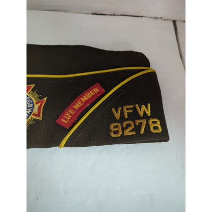 Military Cap Hat VFW Veterans Post 9278 Size 7
