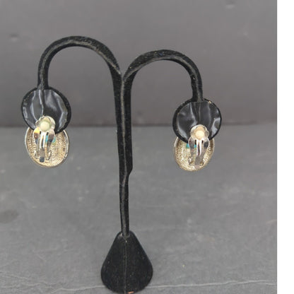 Vintage Turquoise Faux Stone Silver Tone Drop Earrings Boho Cowgirl Western