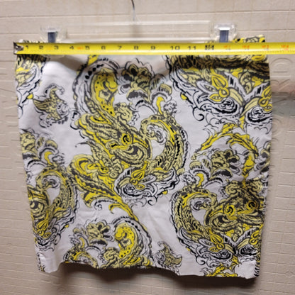 Ann Taylor NEW madison skirt yellow white paisley Size 2 Summer Casual
