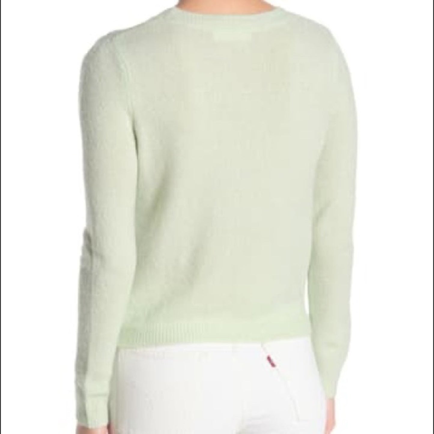 Elodie NWT Sage Lightweight Crew Neck Sweater MEDIUM long sleeve green