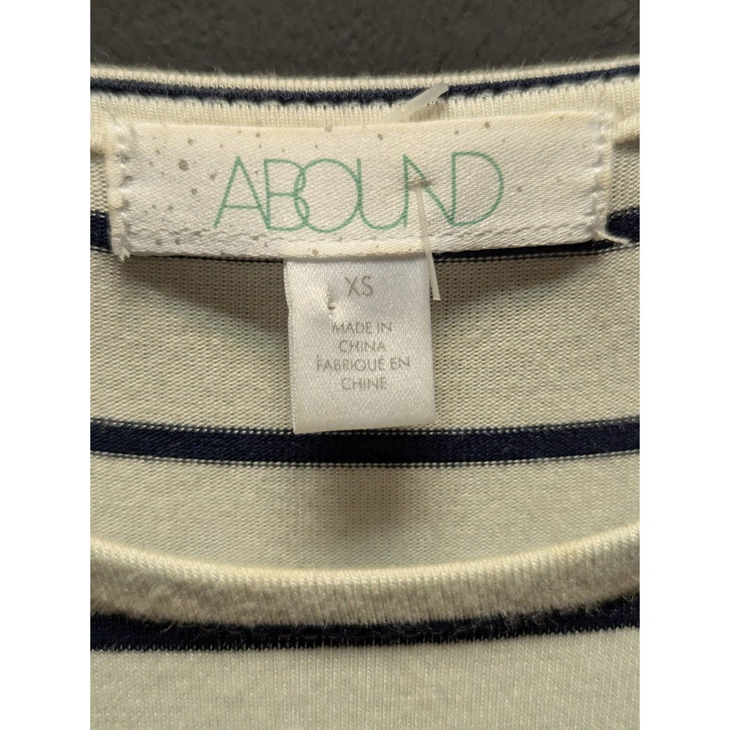 Abound Size XS Navy White Stripe Dress Sleeveless Casual NEW summer spring