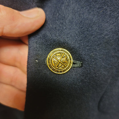 Vintage Collegiate wool blazer jacket Canada patch dark blue Mens Large gold