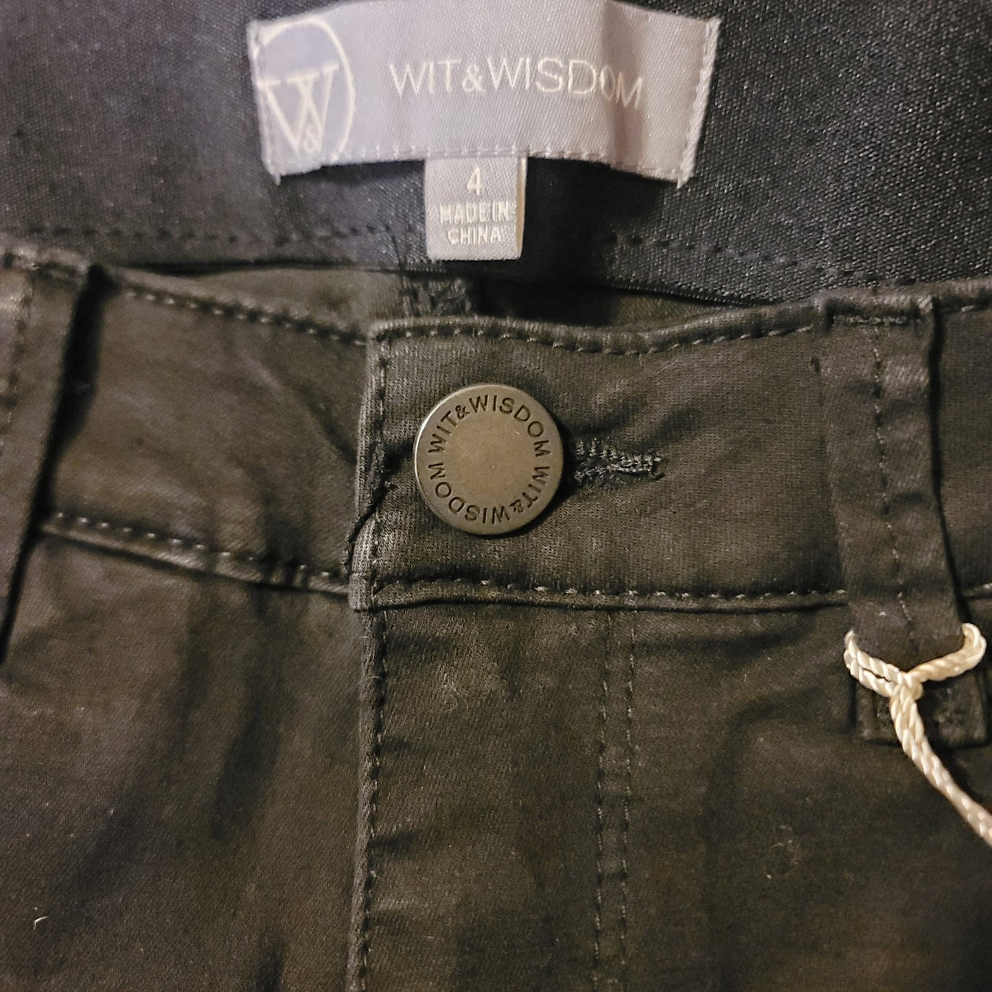 Wit Wisdom Absolution Jeggings Size 4 High Rise Black 28" Skinny Lycra Jeans