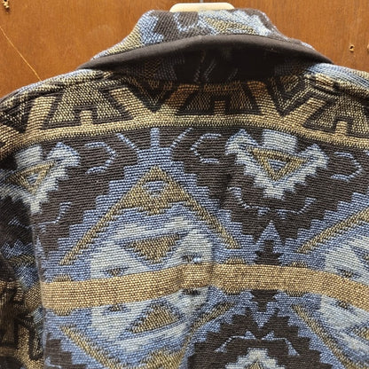 Flashback Tribal Ethnic pattern MEDIUM tapestry 100% Cotton jacket Blazer bolero