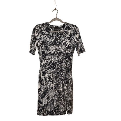 NIC+ZOE NEW $188 Trails Twist Half Sleeve Sheath Dress Black Mutli Size medium