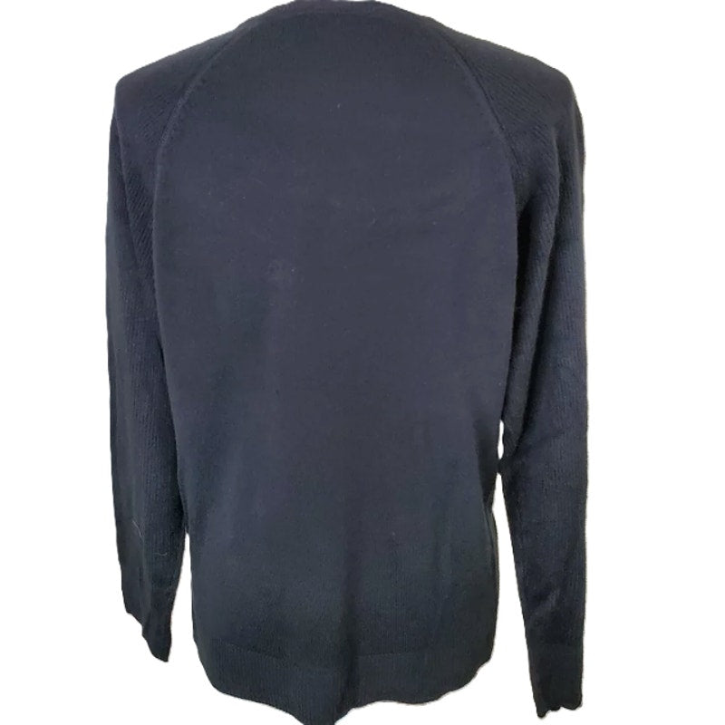 NWT Sweet Romeo Modern Crew Neck Raglan Sleeve Sweater Sz Small in Black