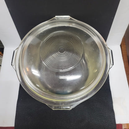 Vintage 1940s Flamex 6 qt. glass Dutch oven with lid RARE Cookware Pot NO CHIPS