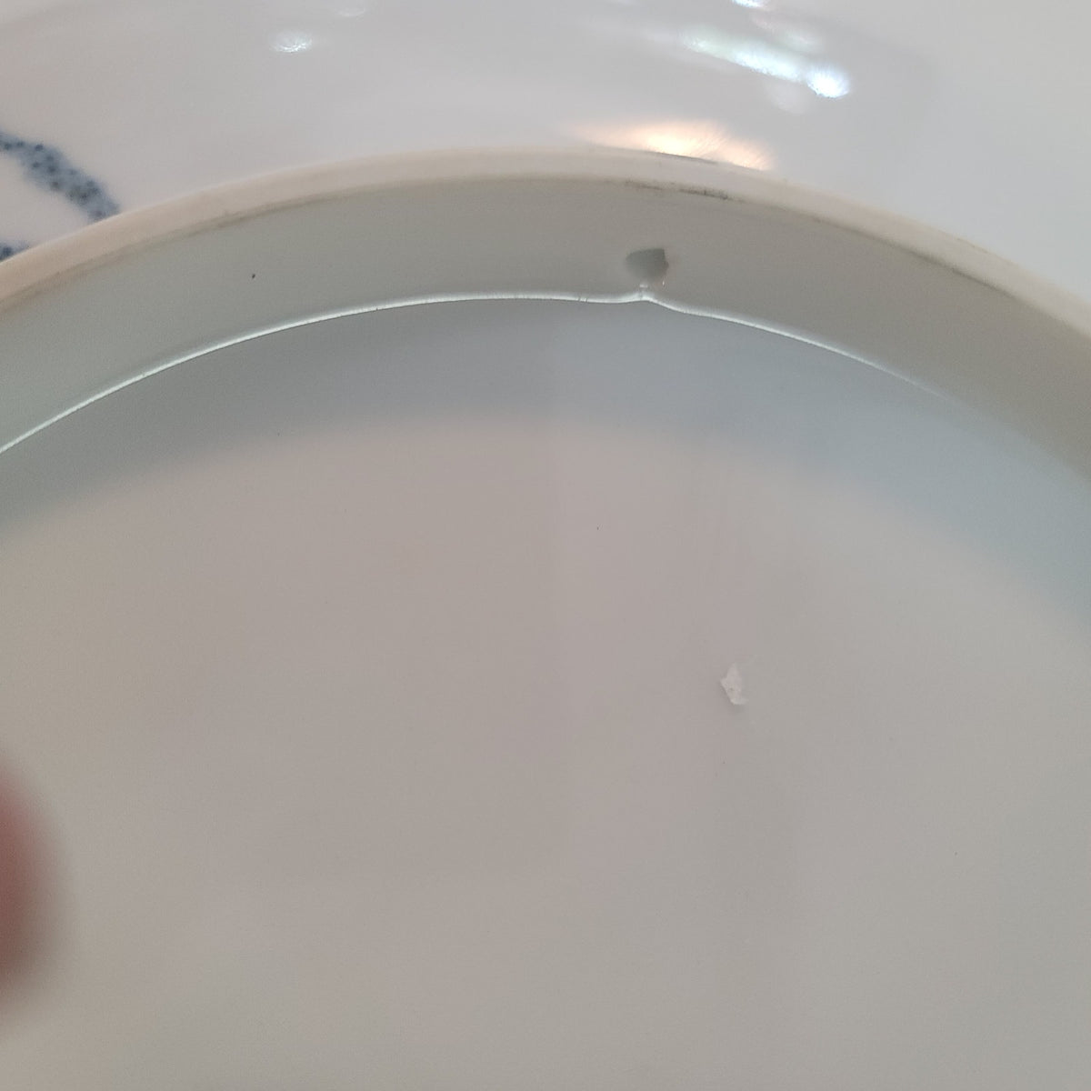 Dansk Magnolia Porcelain Blue white 12" Floral Plate Serving or Wall Decor