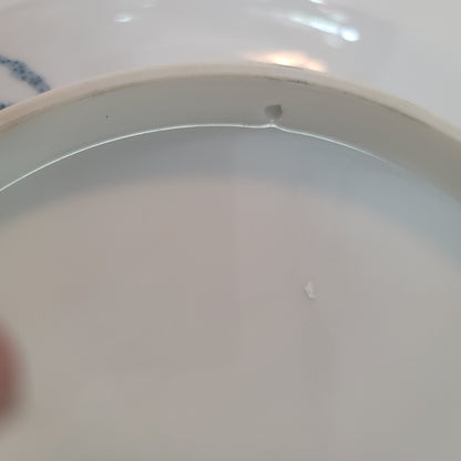 Dansk Magnolia Porcelain Blue white 12" Floral Plate Serving or Wall Decor