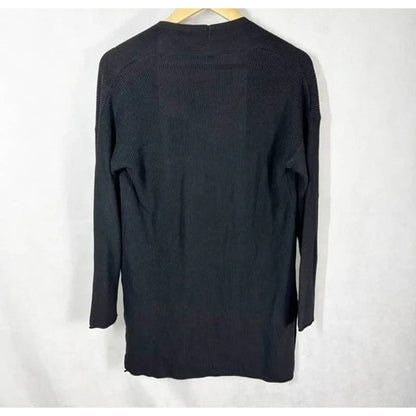 T Tahari Women's Open Front Cardigan Sweater XXSMALL Black NWT Pockets CASHMERE