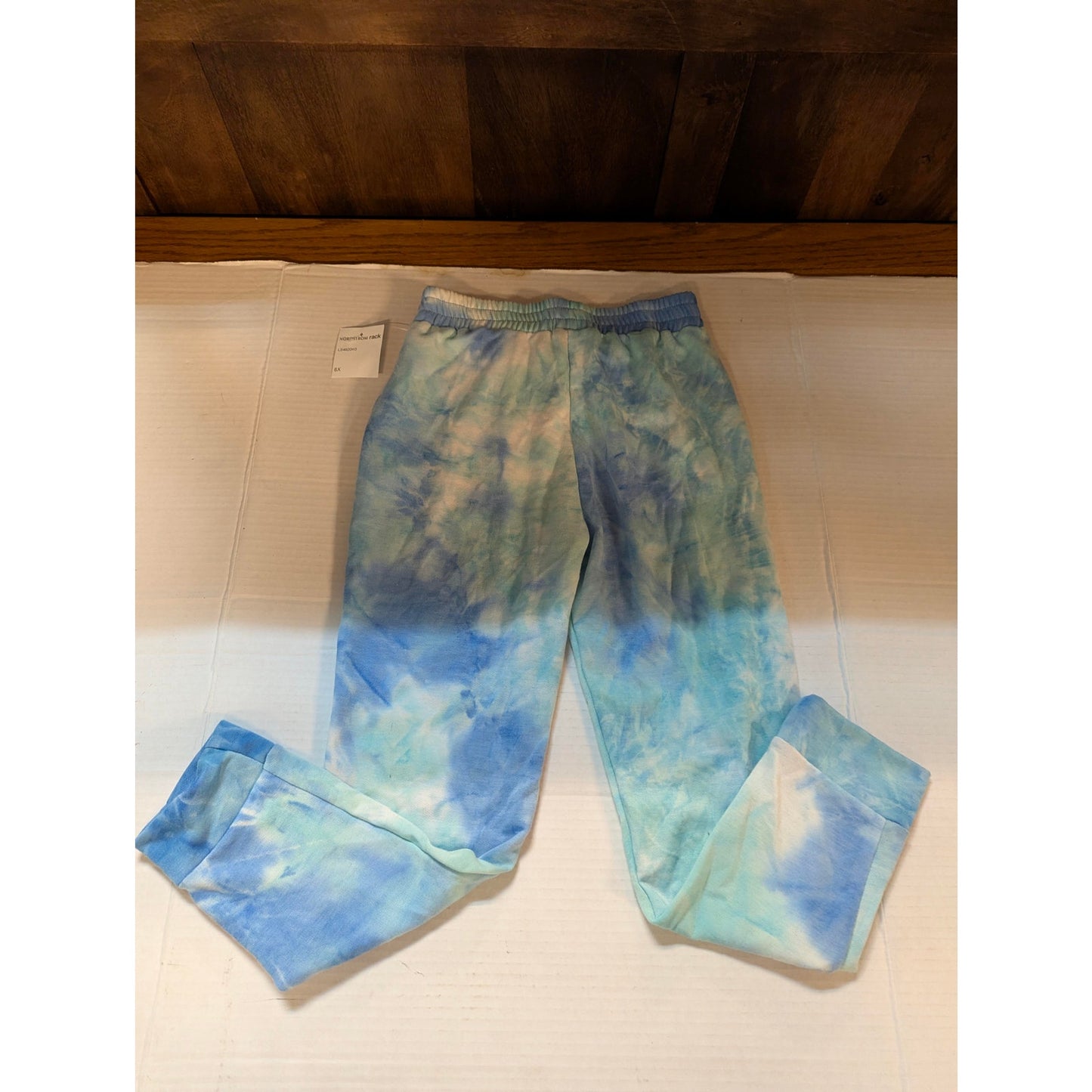 Boho Zuni Kids Girls Blue Tie Dye Jogger Sweatpants NWT 6X