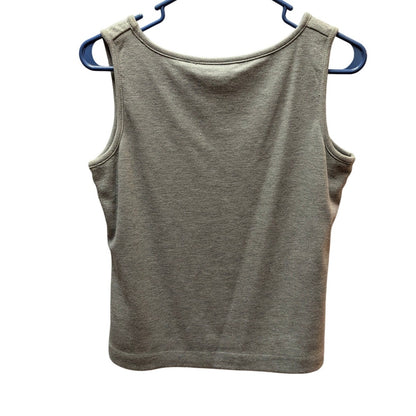 Josephine Chaus Petite Gray Knit Tank Top Womens Petite Small Layering Basic