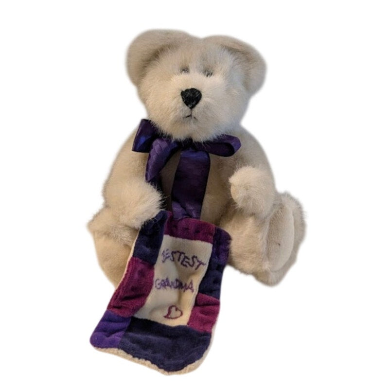 Boyds Bears G.P. Hugabunch Bestest Grandma White Plush Retired 2001