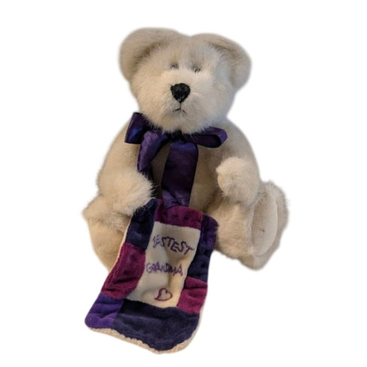 Boyds Bears G.P. Hugabunch Bestest Grandma White Plush Retired 2001