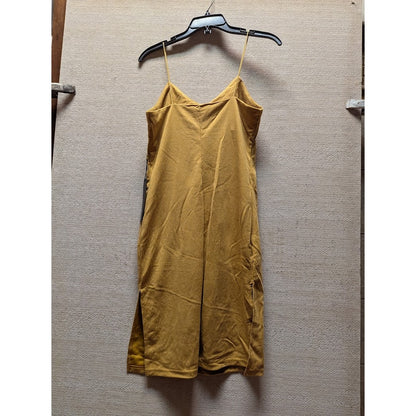 Lira Otis Rib bodycon Spaghetti Strap Knit Tank Dress Size Small yellow NWT