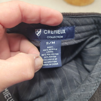 Cremieux Navy blue Knit Small Medium Paperboy Newsboy Gatsby Cabbie Scally Cap