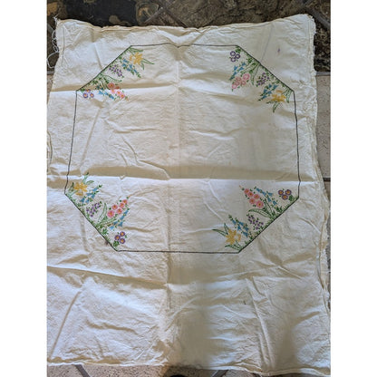 Hand embroidery linen piece