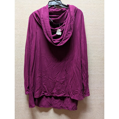 Gibsonlook NWT funnel neck turtleneck off shoulder Tunic Deep violet Size large