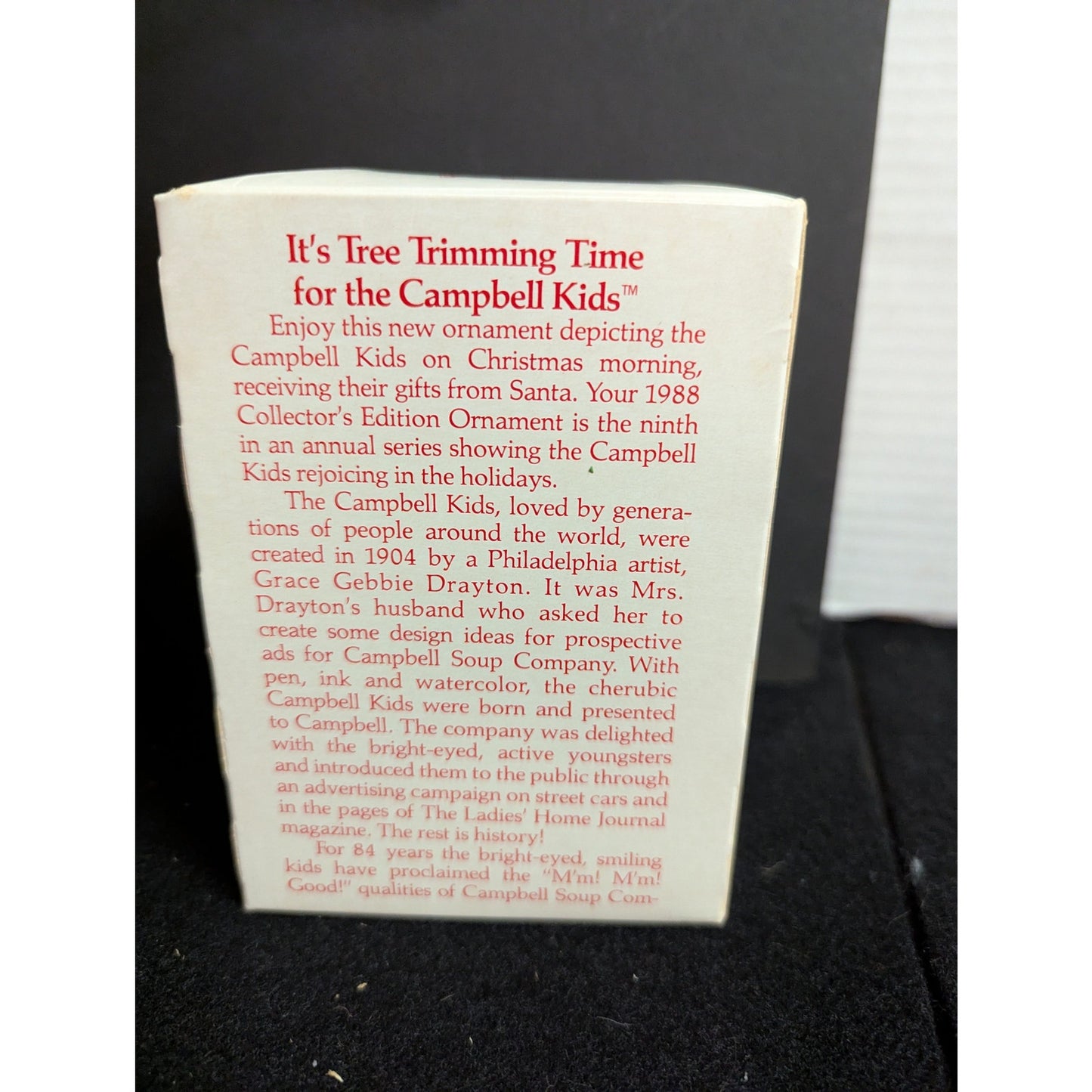 Vintage 1989 Campbell's Kids Collector's Edition Christmas Ornament