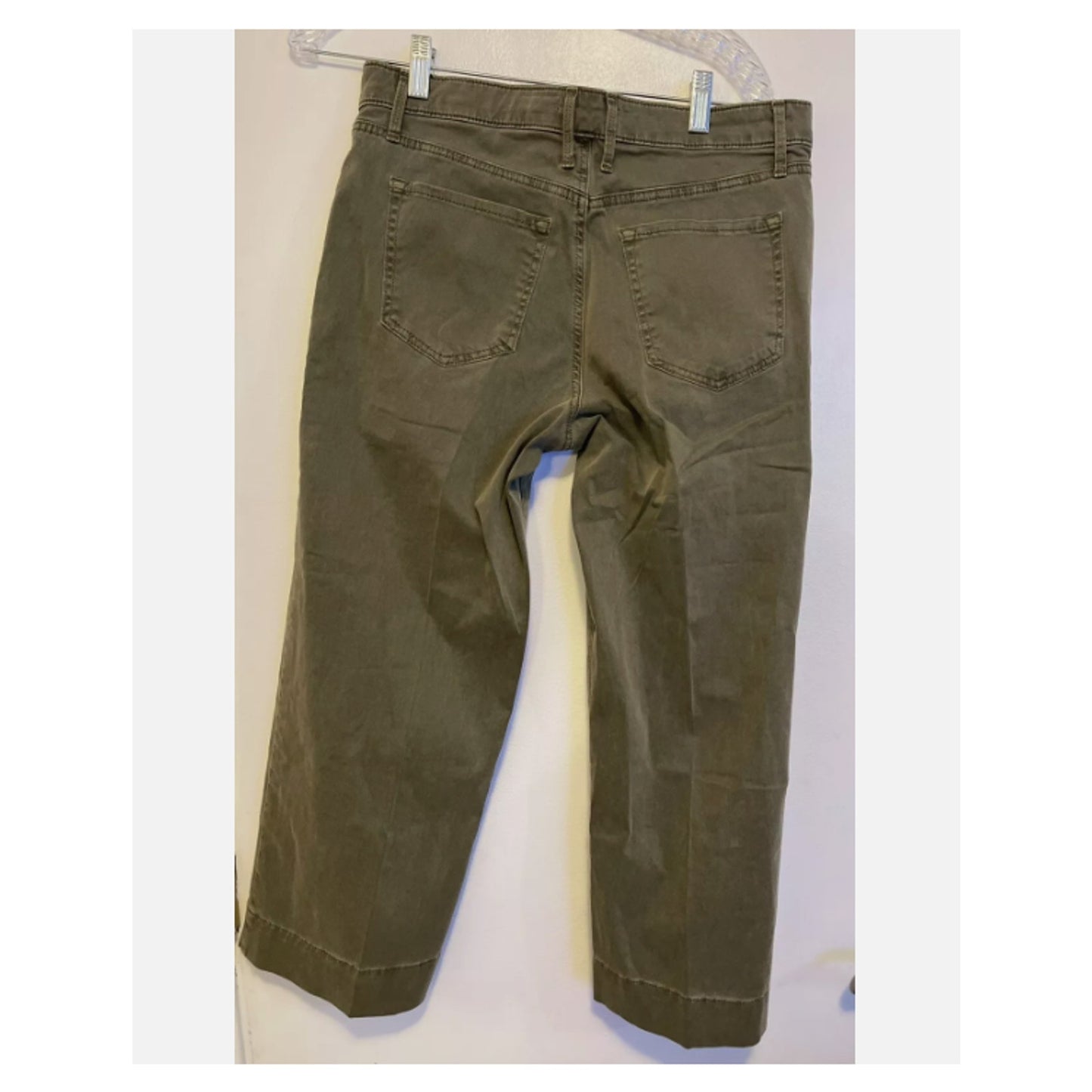 Sanctuary Wide Leg Cropped Pants Fatigue Green Women's Size 30 high Rise New $99