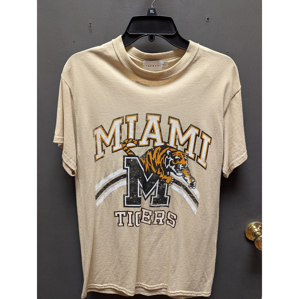 Topman Size Small graphic cotton Tee t-shirt NEW Miami Tigers NEW