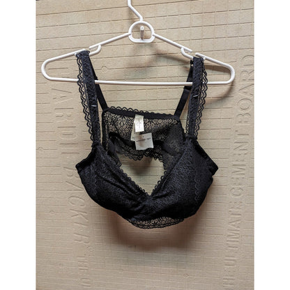 Jessica Simpson Black Lace Bra Size 3x stretch fabric removable padding NEW