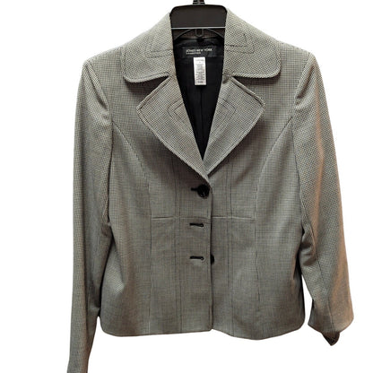 Jones New York Collection Houndstooth Blazer Stretch Size 4 Core Workwear Jacket
