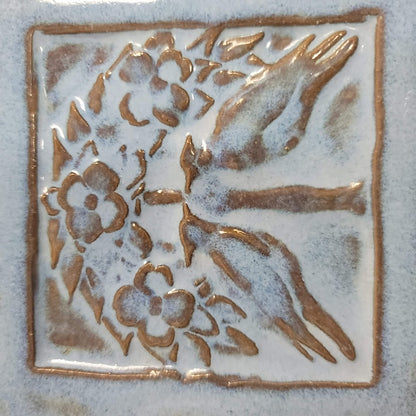 Sligo Greek Tiles Made in year 2000 Handmade 6" x 6"  Tree Life Dove Birds