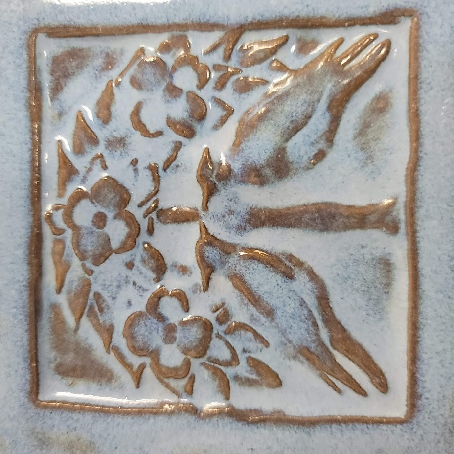 Sligo Greek Tiles Made in year 2000 Handmade 6" x 6"  Tree Life Dove Birds