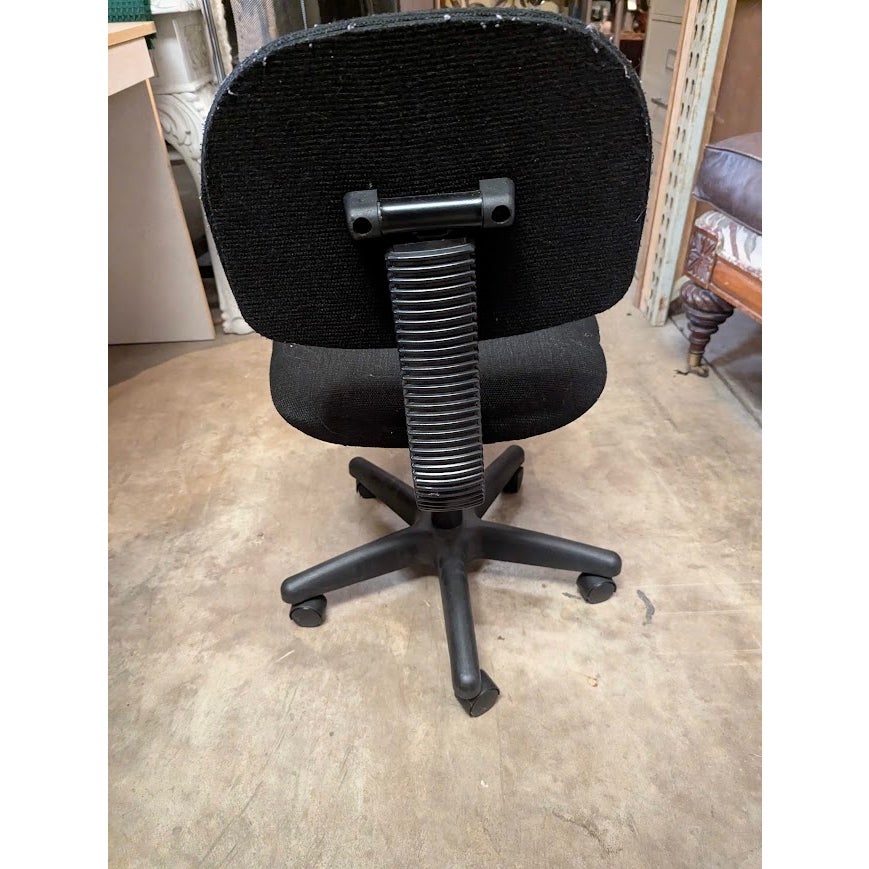 Secondhand Sandies: Small black office chair rolling
