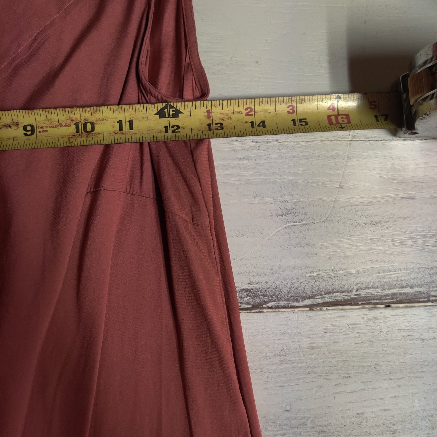 Antonio Melani Silk Blend Drape Front Sleeveless Top Extra Small Rust Blouse XS