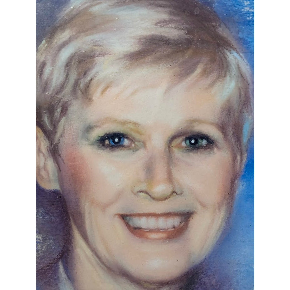 Vintage Sherry Clark PSA Original Pastel Portrait | Framed 10" x 12"