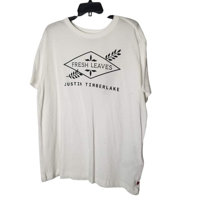 Levi’s Fresh Leaves Justin Timber Lake T-Shirt Short Sleeve Crew Neck White XL