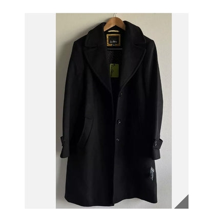 Sam Edelman Women's Single Breasted Walker Long Wool Coat Black SIZE 4 NWT SMALL
