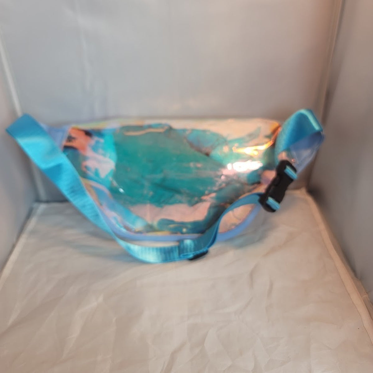 New Royal Caribbean Cruises Fanny Pack Crossbody Clear Irridescent Lt. Blue