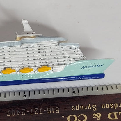 Royal Caribbean ALLURE Seas MINIATURE 6" Cruise Ship Boat Model Cake topper NEW
