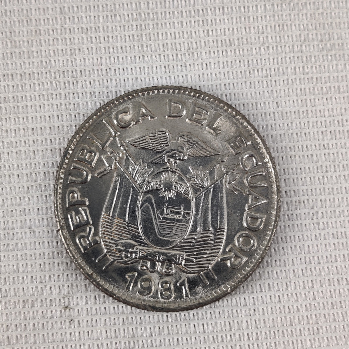 Ecuador 1 Sucre 1981 Nickel Clad Steel Coins Bulk Collection Lot of 22