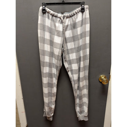 Nordstrom super soft pajama bottoms gray white plaid Size Medium NEW pants