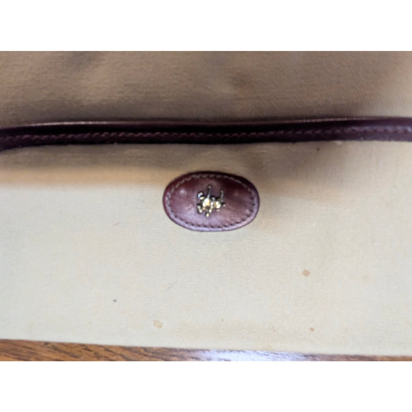 Vintage Hartman Canvas & Leather Trim Envelope Clutch Cosmetic Bag
