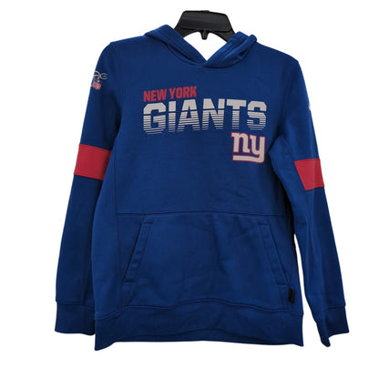NFL On-Field Apparel NY Giants Pullover Hoodie Kangaroo Pocket Blue Size Large