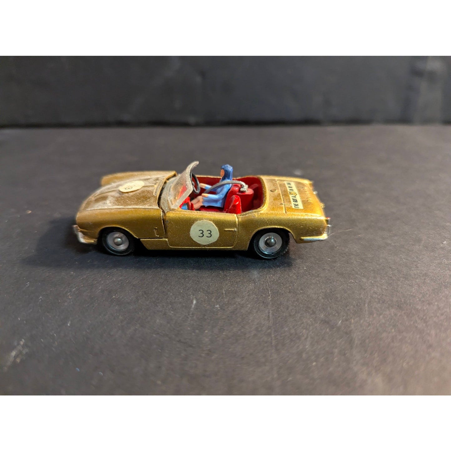 Vintage Dinky Toys Triumph Spitfire Gold Diecast Model Car Made in England
