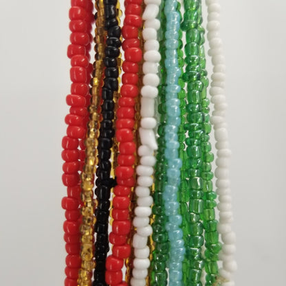 10 strands round beads blue green red purple gold white craft jewelry necklaces