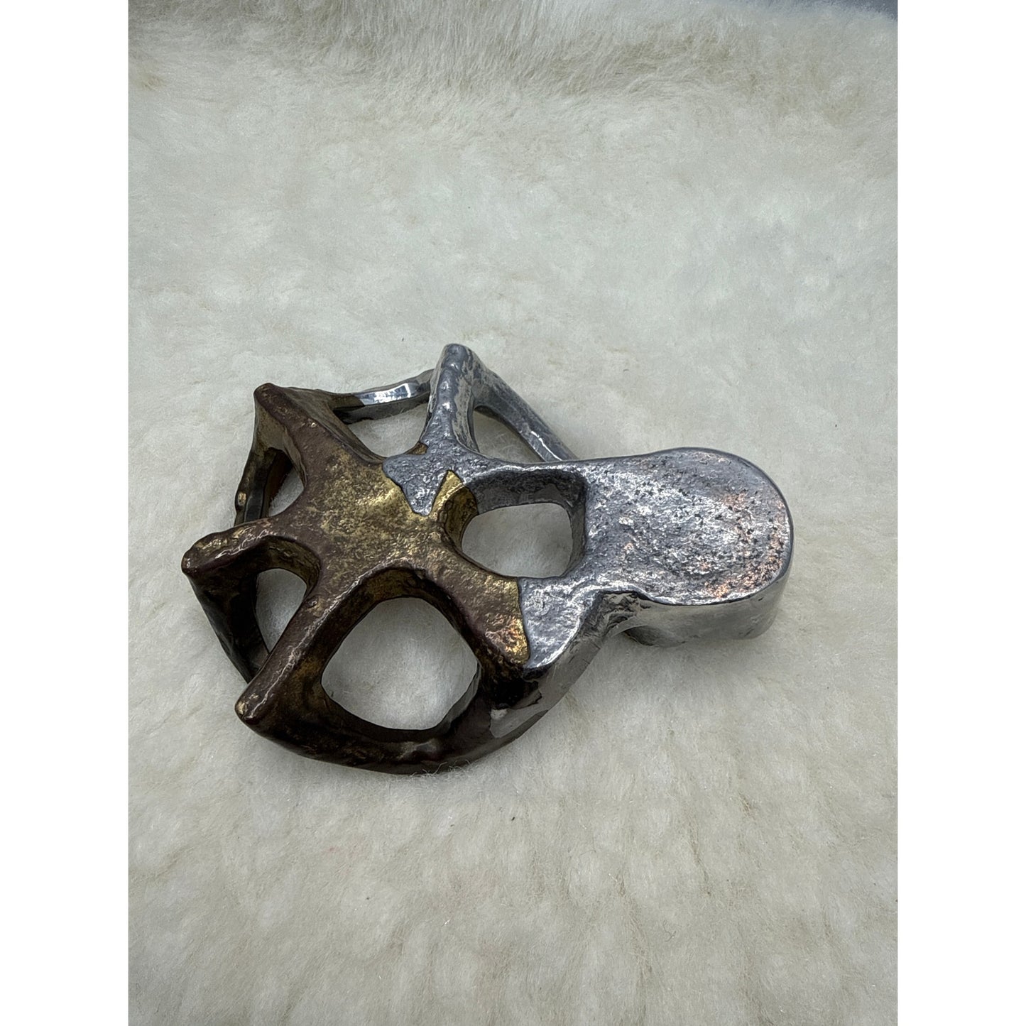 David Marshall MCM Brutalist Sculpure Vintage 1980s Brass and Aluminum