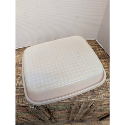Set of 2 Matching Vintage Tupperware Square Keepers Harvest Orange Paprika