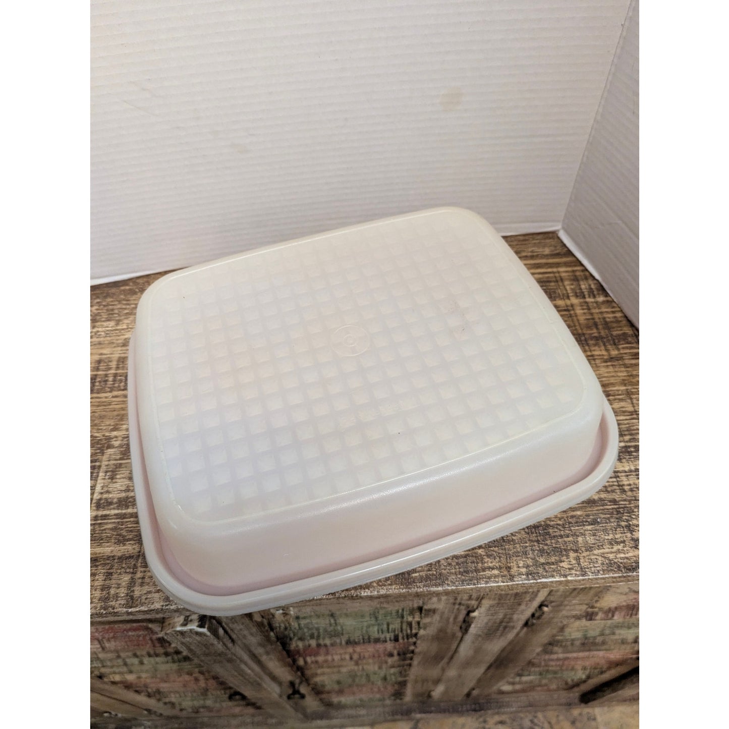 Set of 2 Matching Vintage Tupperware Square Keepers Harvest Orange Paprika
