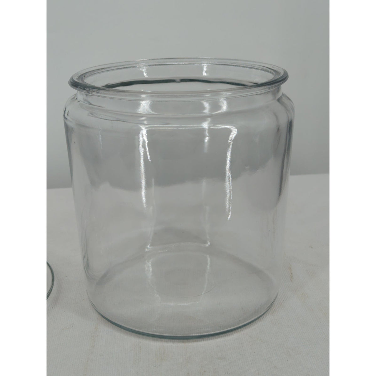 Vintage Clear Glass Apothecary Jar With Lid Pantry Storage Canister