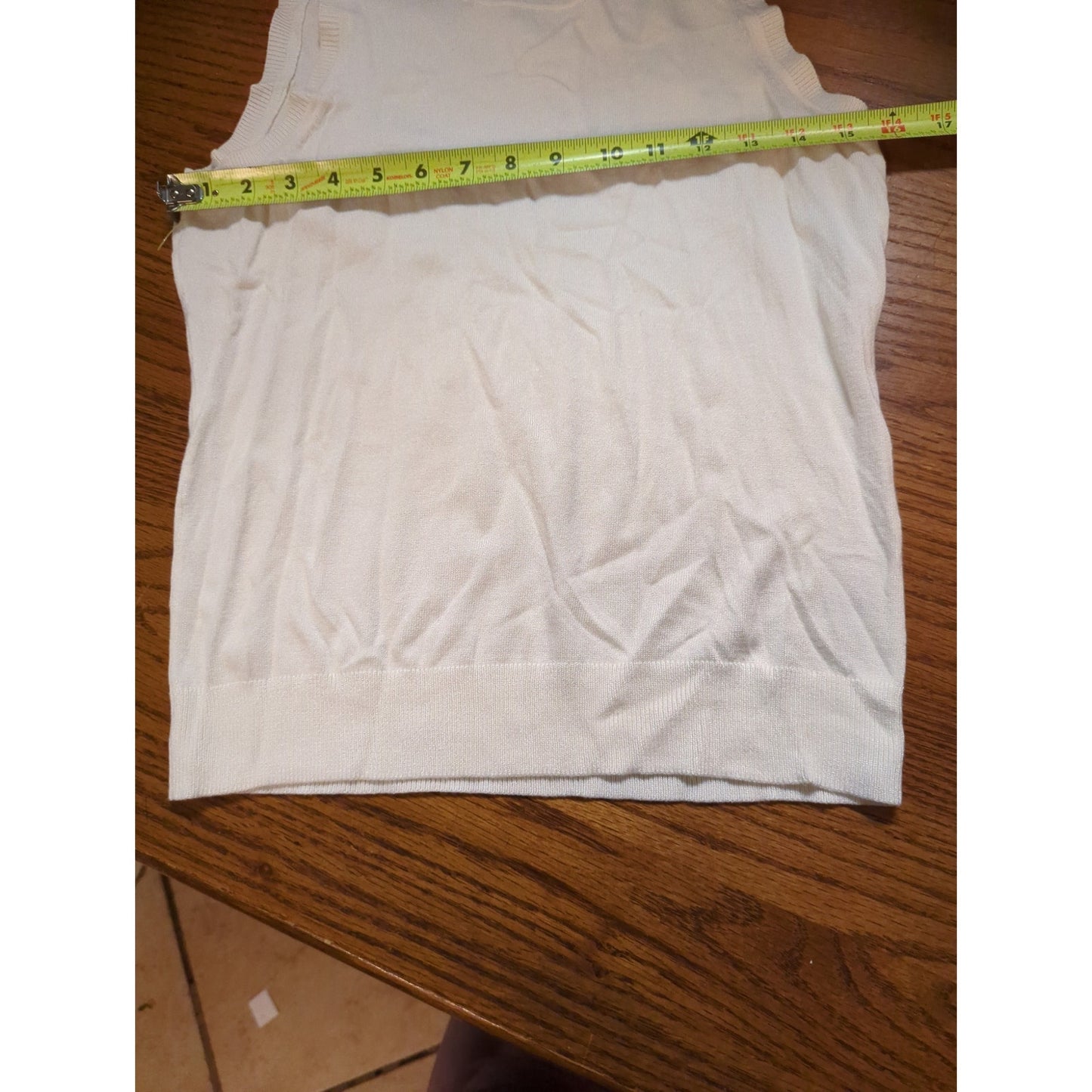 .Halogen Off-White Viscose Blend Sleeveless Sweater Knit Tank Size XL NEW