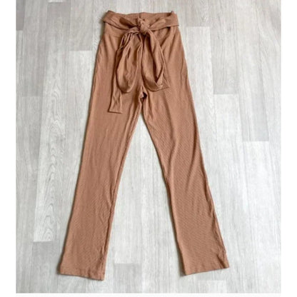Reformation Kassia Pants Butterscotch Tan Brown Size ExtraSmall XS NEW ribbed